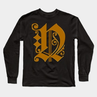 Golden Letter N Long Sleeve T-Shirt